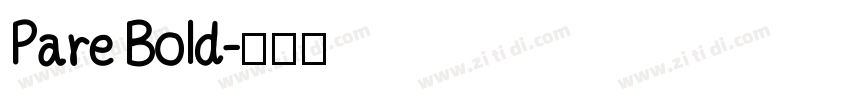 Pare Bold字体转换